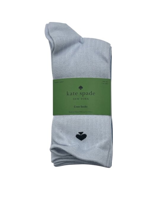 kate spade Accessories - Kate Spade 3 Pair Pack Crew Socks Blue Women's One Size NWT
